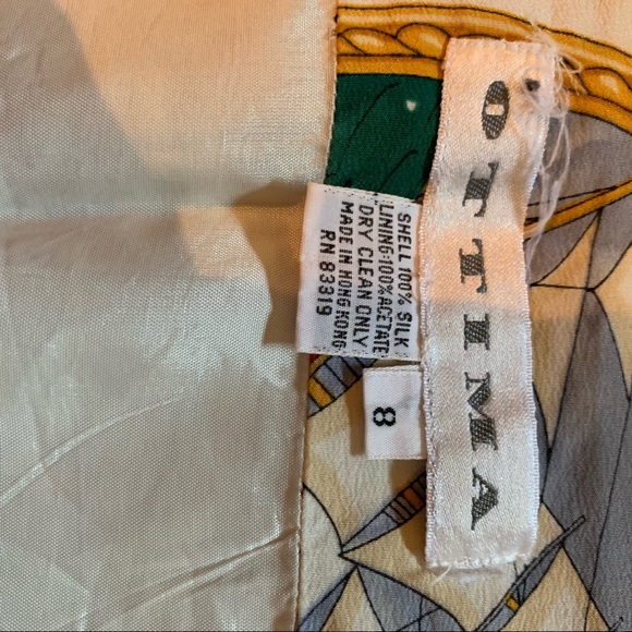 VTG SILK NAUTICAL SKIRT - Picture 4 of 5